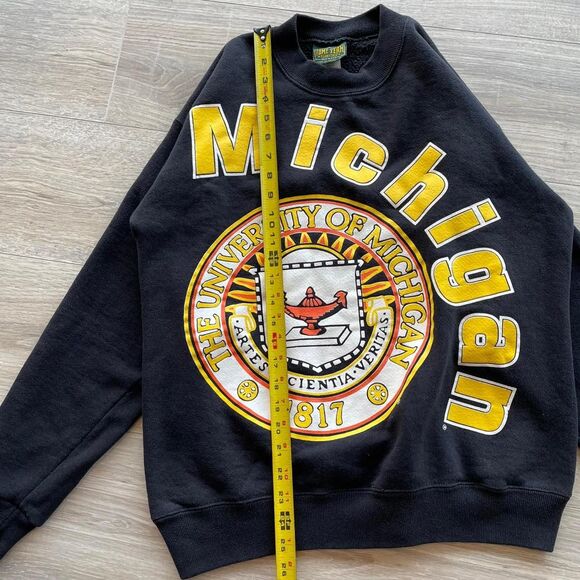 Vintage 90's University of Michigan Sweatshirt Unisex Medium Streetwear RARE Lad - Picture 5 of 8